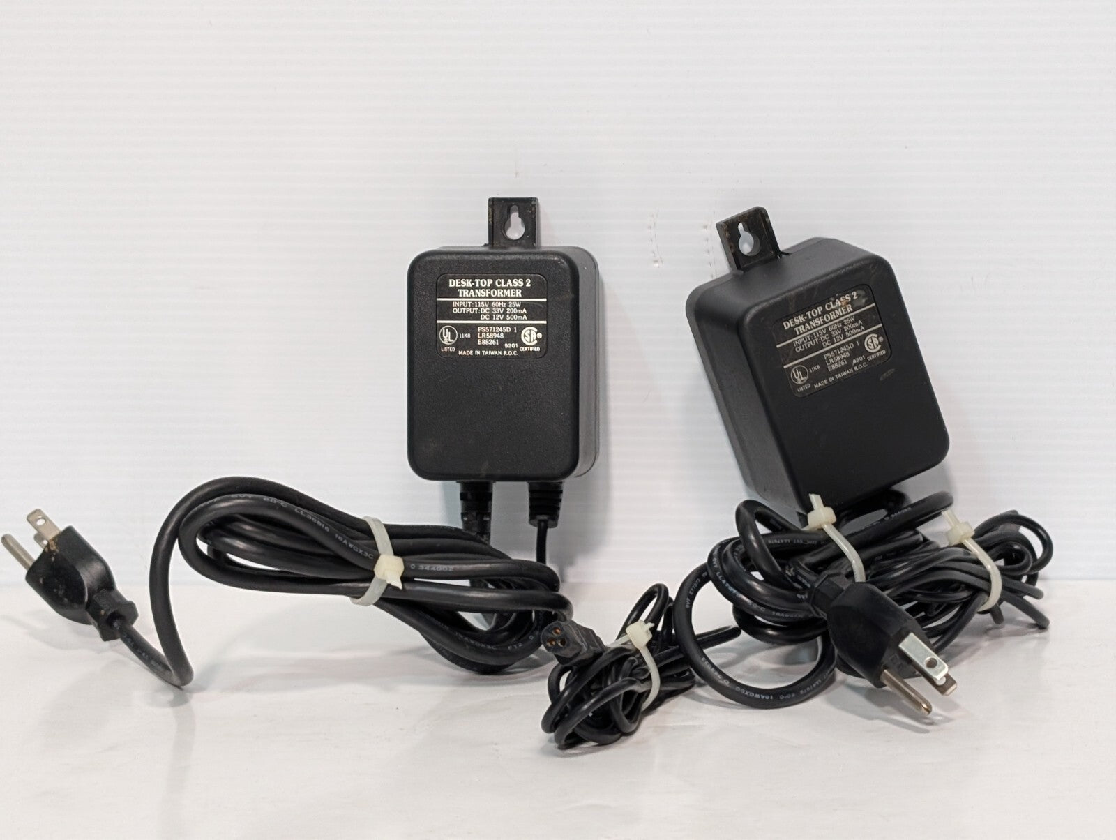 (2) DESK-TOP Class 2 Dual Output Transformer PS571245D 115VAC to 33VDC or 12VDC