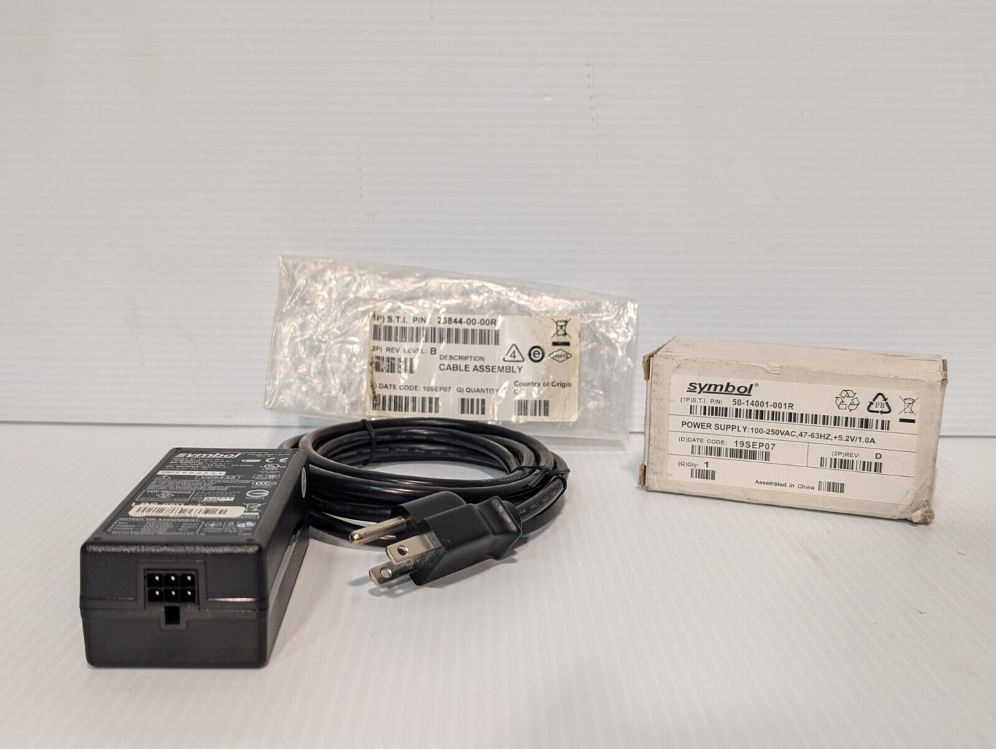 Symbol 50-14001-001R Power Adaptor, 100-250V, 1A Max, 47-63Hz - Free Shipping