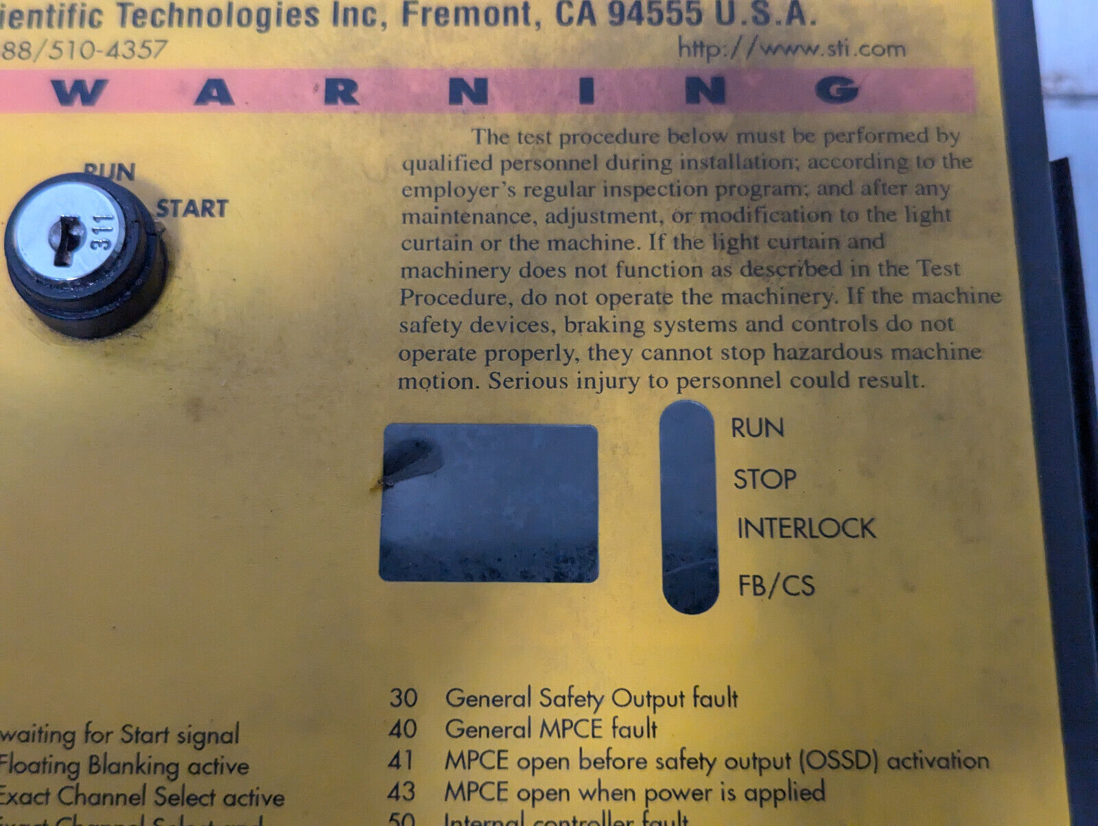 Scientific Technologies LCM-110 Curtain Controller 70160-1009, no key -Free Ship