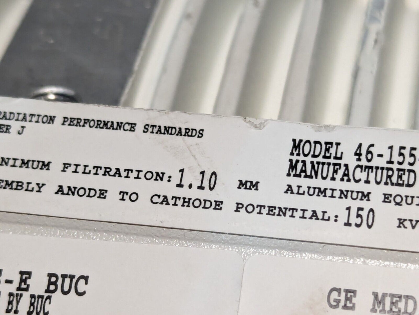 GE MX-100 X-Ray Tube P/N 46-155400G48 DOM: 08-2013 - Free Shipping
