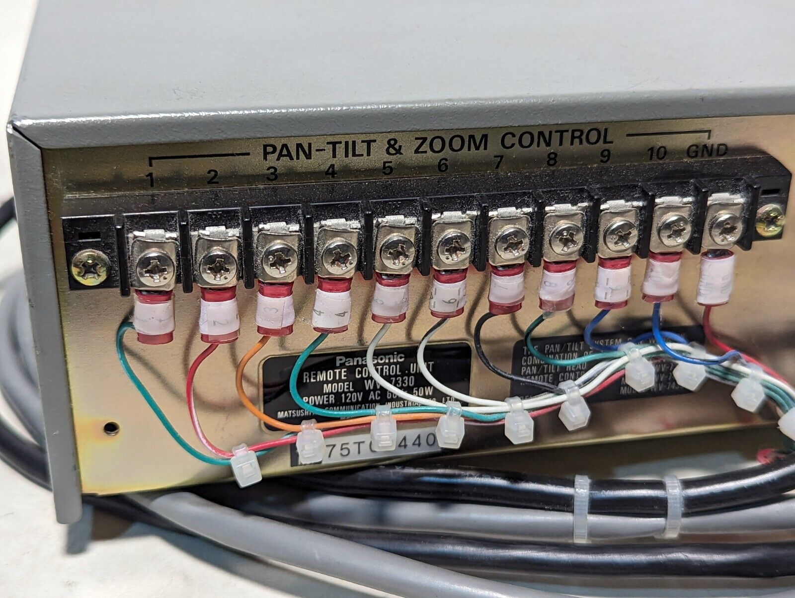Panasonic WV-7330 remote control unit
