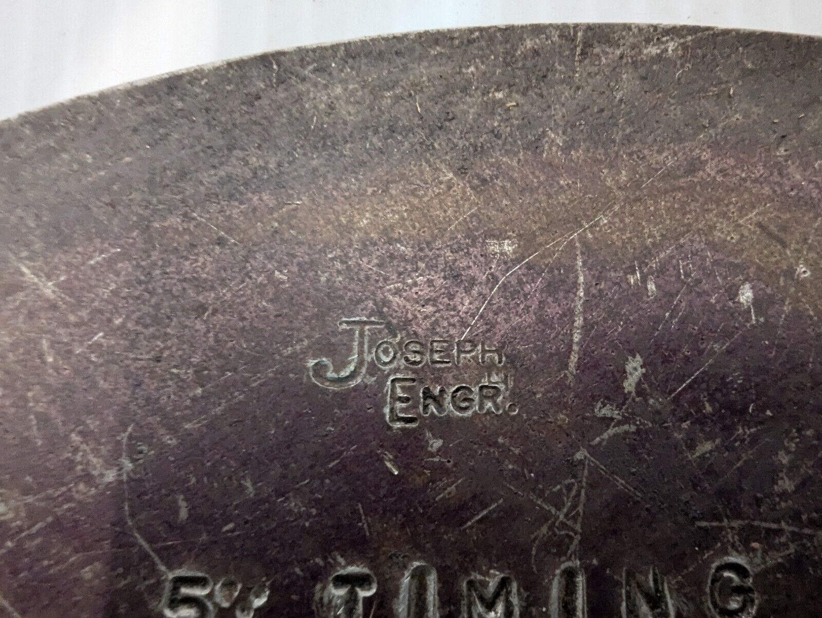 Vintage Joseph Engr 5" Timing Cam 10" Dia 1.5" Bore 0.5" Thick - Free Shipping