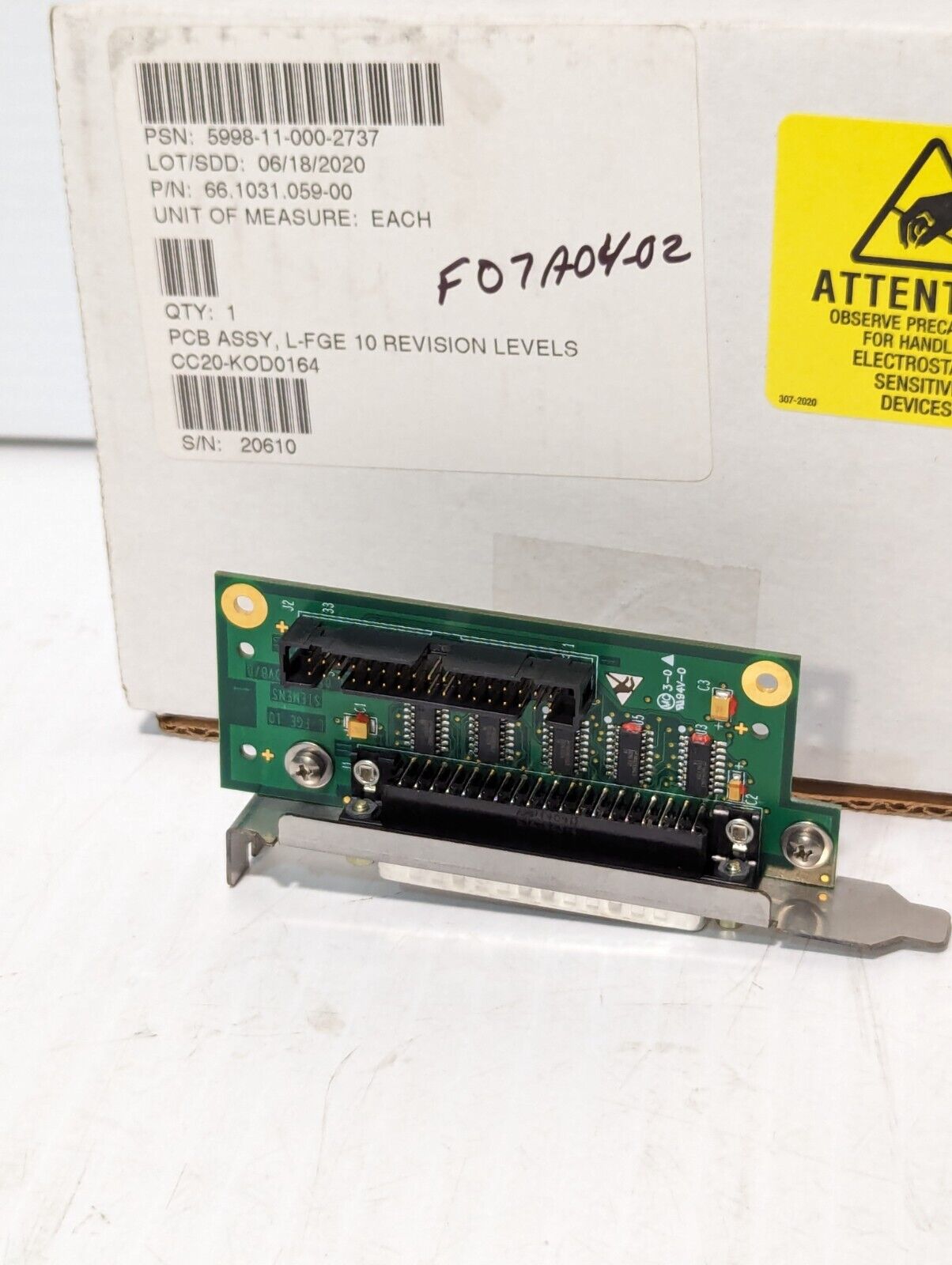 Siemens 66.1031.059-00 L-FGE 10 PCB Assembly - Free Shipping