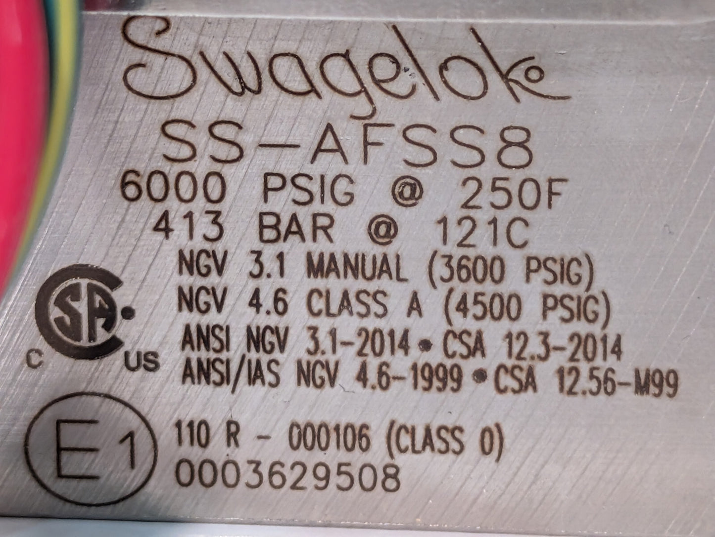 Swaglok MS-A30-4-DIN Spring Return Assy SS-AFSS8 Control Valve ASCO WT8551A001MS