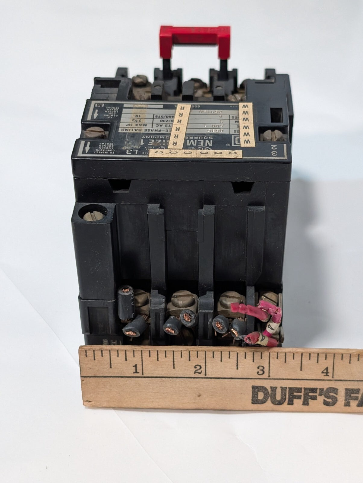 Square D 8536 SCT0-3 Motor Starter, NEMA Size 1, Series A, Form S, 110\120V Coil