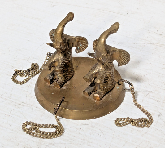 Vintage, Antique Brass Elephant Decor, Chains, Hardware, Unknown Use