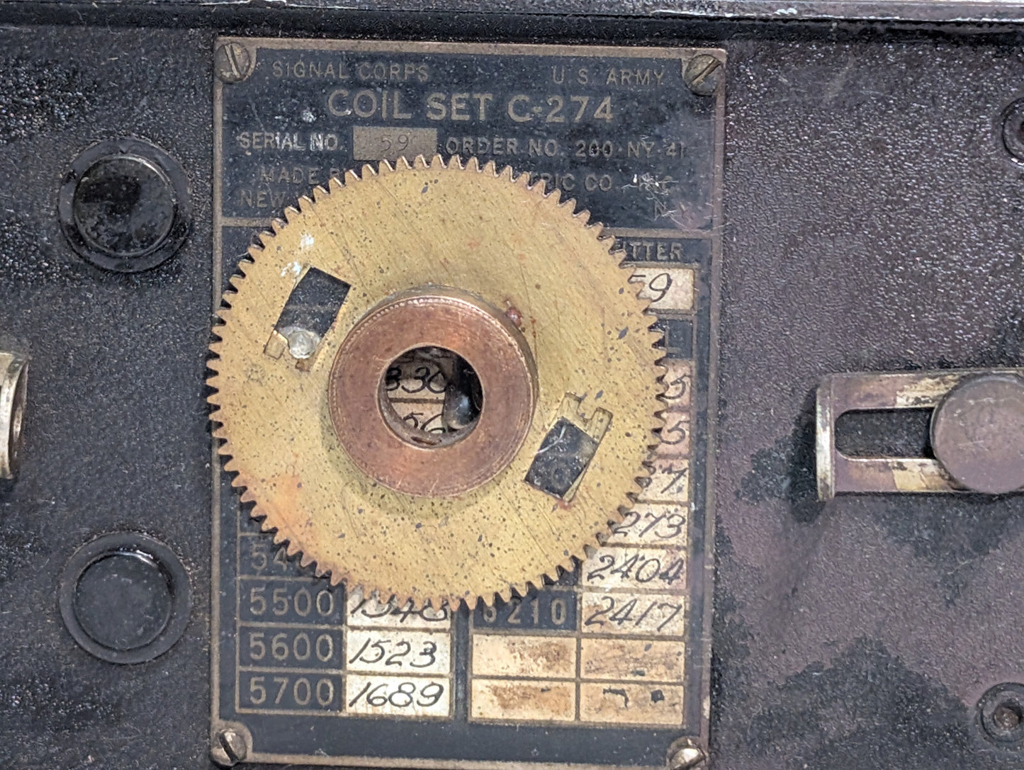 Weston Electric U.S.Army Signal Corps BC-AP-230 Radio Transmitter, 507 Antenna