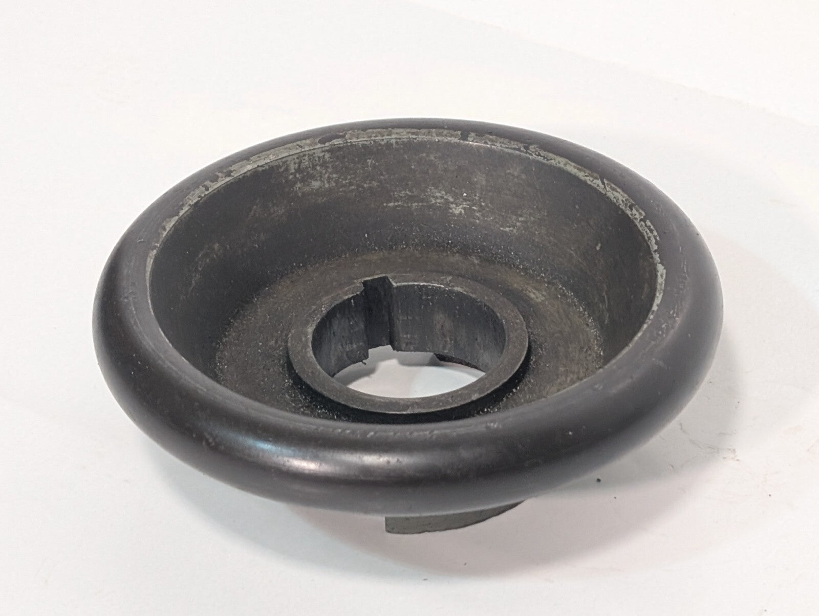 Unidentified Industrial Machine Guard, 5.5" Diameter, Keyed Bore