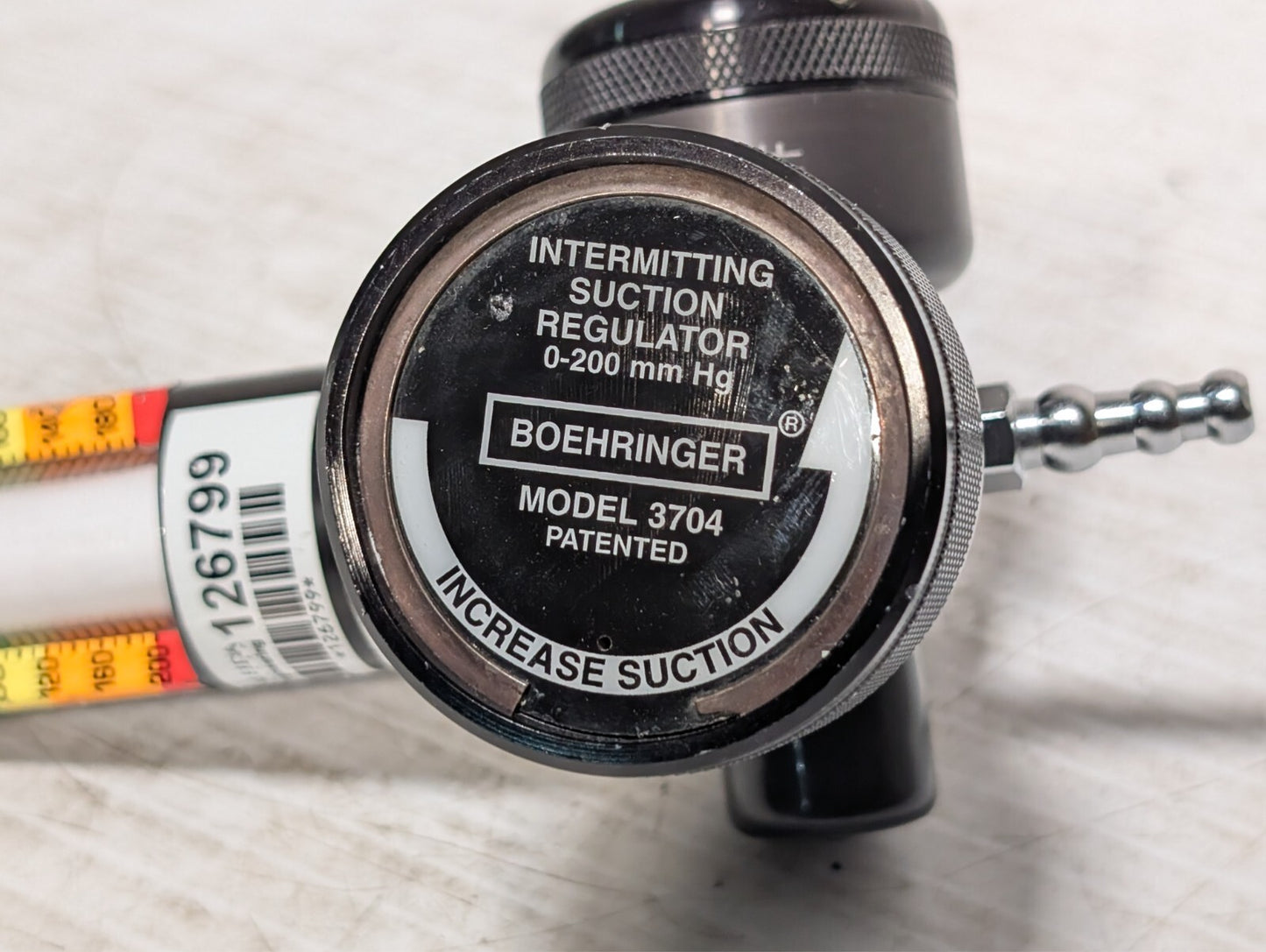 (1) Boehringer 3704 Platinum Series Intermitting Suction Regulator (0-200mm)