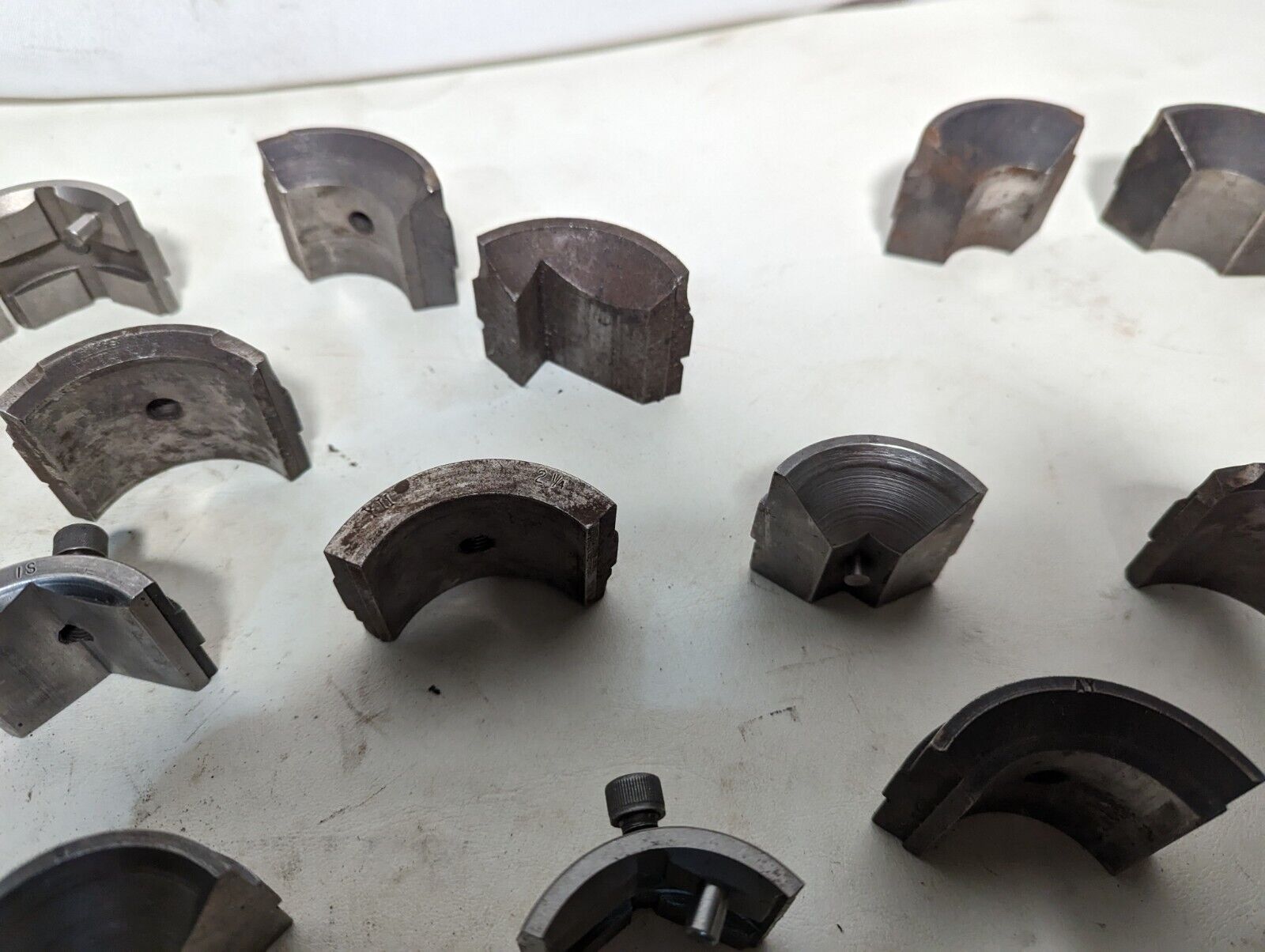 Lot of collet pads as pictured: some complete sets, some incomplete