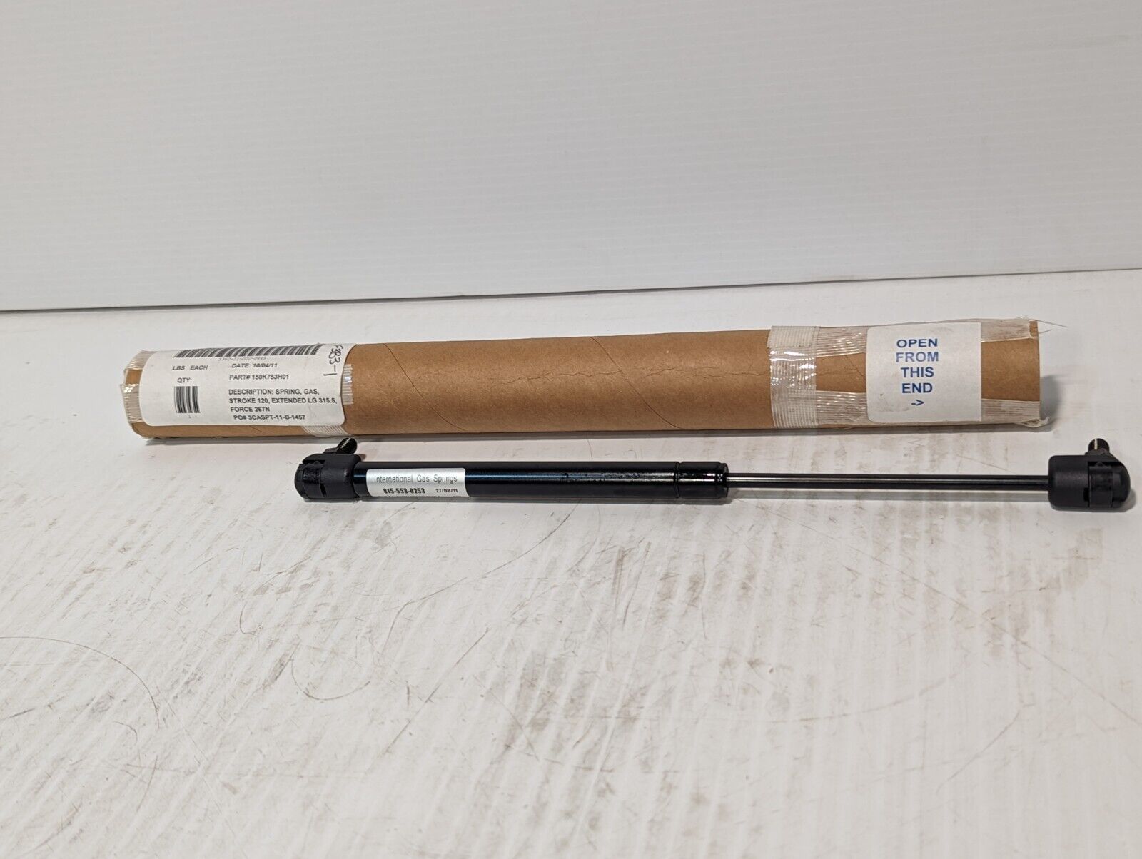 IGS 66U120280ZZ0267 Volumeline Gas Spring, 60 Lbs Force, 150K753H01 - Free Ship