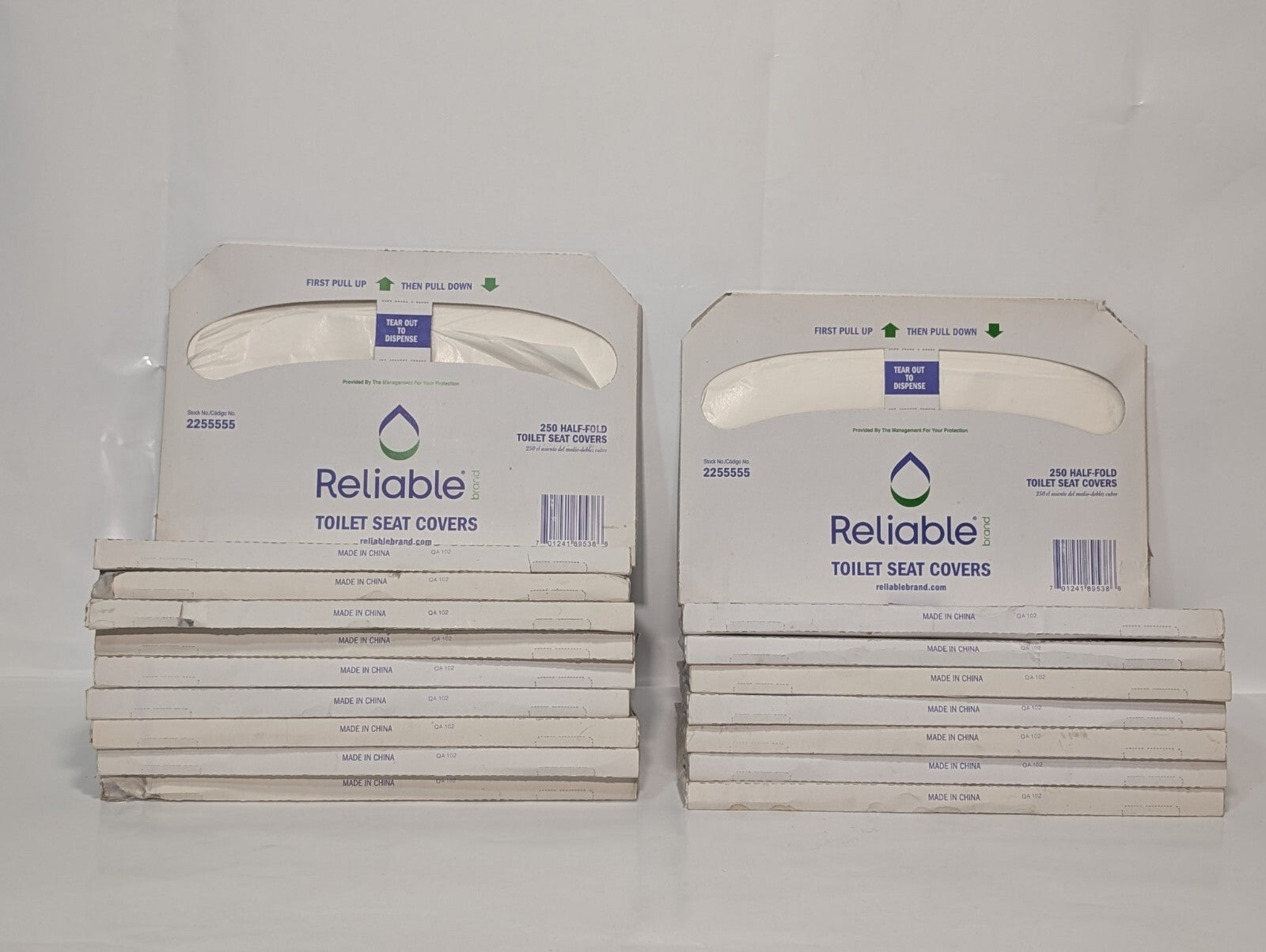 (4,500) Reliable 2255555 Toilet Seat Covers, Flushable Disposable Half-Fold